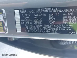 2024 Hyundai Tucson SEL with VIN 5NMJB3DE4RH412960, listed as a IAAI auction lot 41100786 with 7,405 mi miles. Bid and sale history available at carsss.com. Image 9.