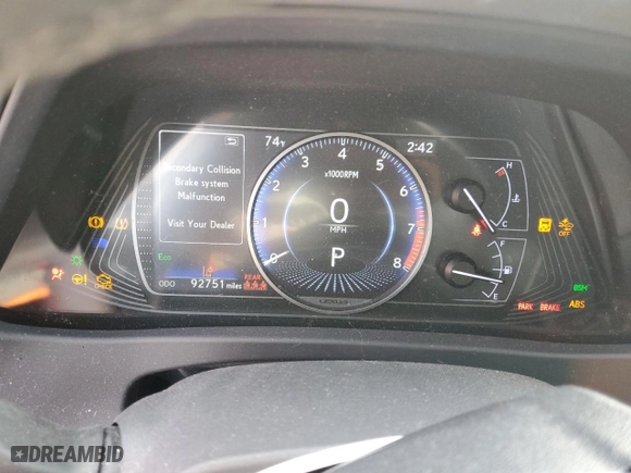2019 Lexus UX with VIN JTHY3JBH4K2014363, listed as a Copart auction lot 79135754 with 92,751 mi miles and Salvage Title. Bid and sale history available at carsss.com. Image 9.