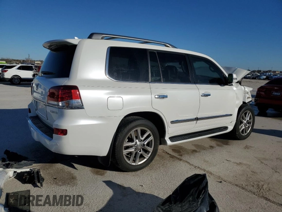2015 Lexus LX 570 with VIN JTJHY7AX7F4167891, listed as a Copart auction lot 48007665 with Not Provided miles and Salvage Title. Bid and sale history available at DreamBid. Image 3.