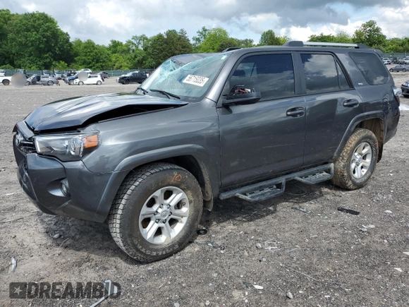 2021 Toyota 4Runner SR5 with VIN JTEEU5JR2M5230017, listed as a Copart auction lot 56715035 with 73,439 mi miles and Salvage title. Bid and sale history available at DreamBid. Image 1.