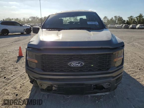 2024 Ford F-150 STX with VIN 1FTEW2K5XRKE50524, listed as a Copart auction lot 77297264 with 4,804 mi miles and Salvage Title. Bid and sale history available at carsss.com. Image 5.