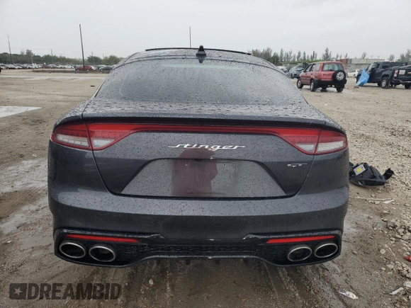2022 Kia Stinger GT1 with VIN KNAE45LC4N6100200, listed as a Copart auction lot 46288765 with 35,873 mi miles and Non Repairable. Bid and sale history available at DreamBid. Image 6.