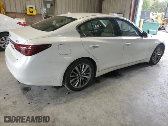 2020 Infiniti Q50 Luxe z VIN JN1EV7AR5LM251190, wystawiony jako Copart lot #57775625 z przebiegiem 47 916 mil mil oraz Szkoda całkowita • Salvage title. Historia ofert i sprzedaży dostępna na DreamBid. Obrazek 3.