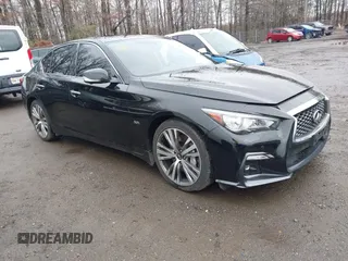 2019 Infiniti Q50 3.0t LUXE with VIN JN1EV7AR1KM554983, listed as a IAAI auction lot 41503162 with 109,403 mi miles. Bid and sale history available at carsss.com. Image 1.