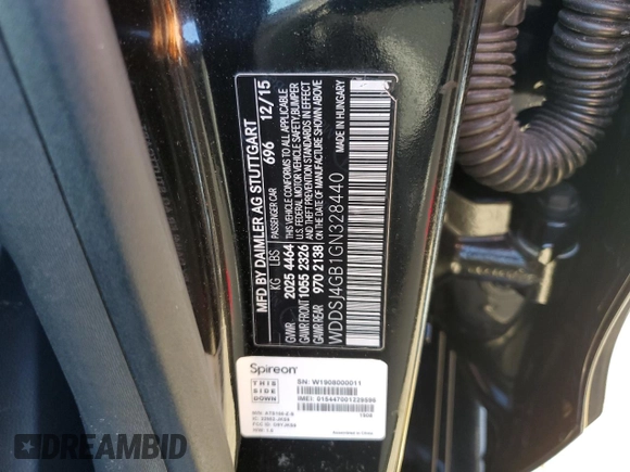 2016 Mercedes-Benz CLA with VIN WDDSJ4GB1GN328440, listed as a Copart auction lot 49726583 with 71,177 mi miles. Bid and sale history available at carsss.com. Image 13.