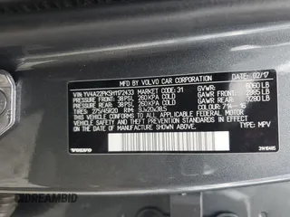 2017 Volvo XC90 Momentum z VIN YV4A22PK5H1172433, wystawiony jako Copart lot #55645855 z przebiegiem 56 834 mil mil oraz Szkody całkowita. Historia ofert i sprzedaży dostępna na DreamBid. Obrazek 14.