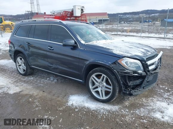 2014 Mercedes-Benz GL-Class GL 550 with VIN 4JGDF7DE3EA321574, listed as a IAAI auction lot 41598200 with 93,190 mi miles. Bid and sale history available at carsss.com. Image 1.