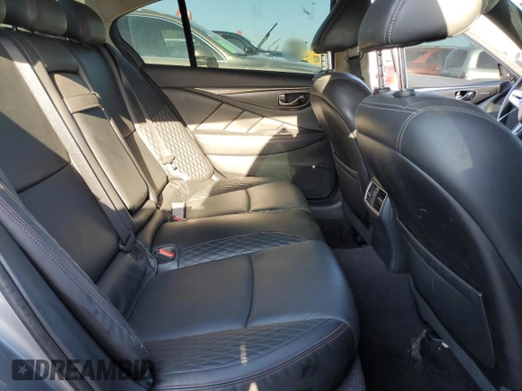 2019 Infiniti Q50 3.0t LUXE with VIN JN1EV7ARXKM555808, listed as a Copart auction lot 53488325 with 43,836 mi miles and Salvage Title. Bid and sale history available at carsss.com. Image 10.