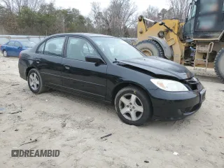 2004 Honda Civic EX with VIN 2HGES26704H507483, listed as a Copart auction lot 48574625 with 181,619 mi miles and Salvage Title. Bid and sale history available at DreamBid. Image 4.