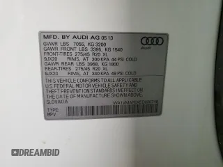 2014 Audi Q7 3.0L TDI Prestige with VIN WA1VMAFEXED000746, listed as a Copart auction lot 88471025 with 169,679 mi miles and Salvage Title. Bid and sale history available at carsss.com. Image 14.