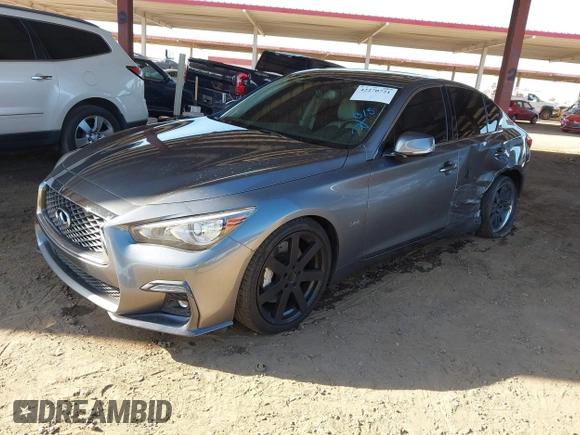 2020 Infiniti Q50 Luxe with VIN JN1EV7AP8LM200197, listed as a IAAI auction lot 42270721 with 66,978 mi miles and . Bid and sale history available at DreamBid. Image 2.