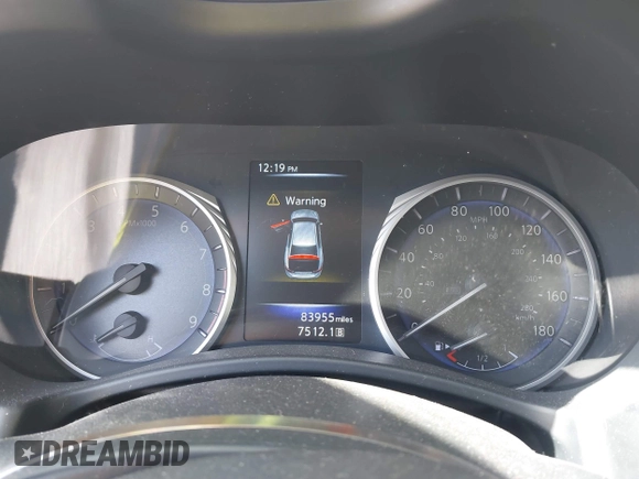 2015 Infiniti Q50 Premium with VIN JN1BV7AR2FM420542, listed as a IAAI auction lot 41787473 with 83,955 mi miles. Bid and sale history available at carsss.com. Image 7.