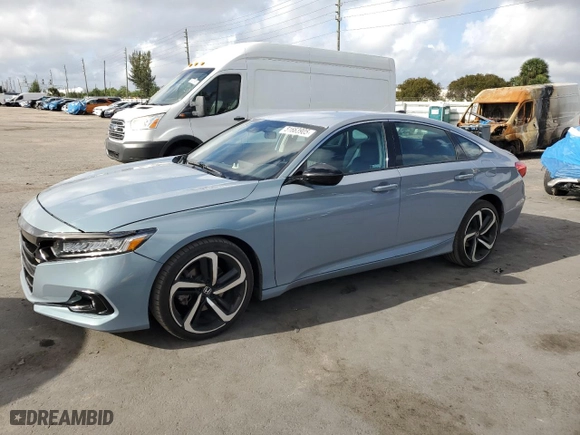 2022 Honda Accord Sedan Sport SE with VIN 1HGCV1F45NA082115, listed as a Copart auction lot 51663905 with 37,954 mi miles and Clean Title. Bid and sale history available at carsss.com. Image 1.