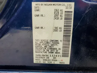 2019 Nissan Altima S z VIN 1N4BL4BV3KC132435, wystawiony jako Copart lot #55342015 z przebiegiem 110 297 mil mil oraz Czysty tytuł • Clean title. Historia ofert i sprzedaży dostępna na DreamBid. Obrazek 13.