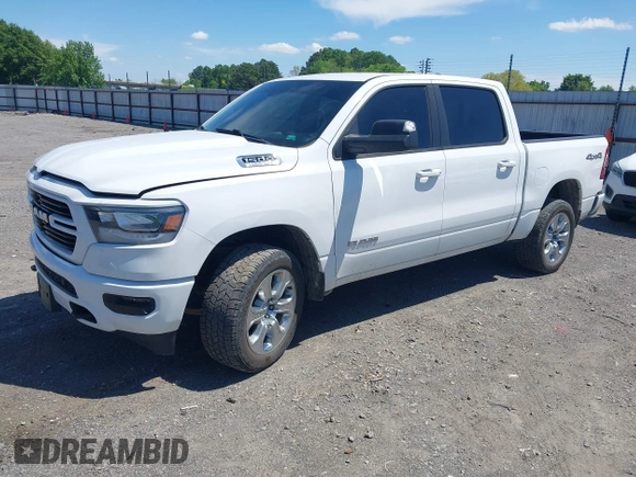 2019 Ram 1500 Big Horn with VIN 1C6SRFFT0KN911008, listed as a IAAI auction lot 42092247 with 72,222 mi miles and . Bid and sale history available at DreamBid. Image 2.