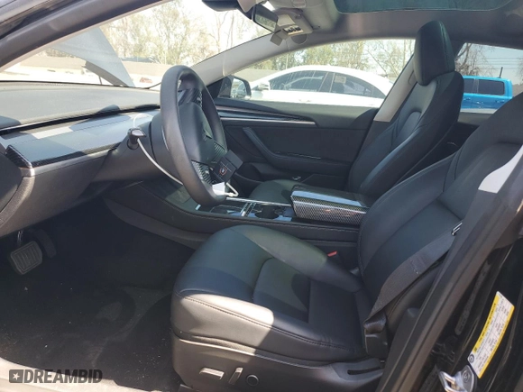 2023 Tesla Model 3 with VIN 5YJ3E1EA1PF711126, listed as a Copart auction lot 49122105 with 20,922 mi miles and Salvage Title. Bid and sale history available at carsss.com. Image 7.