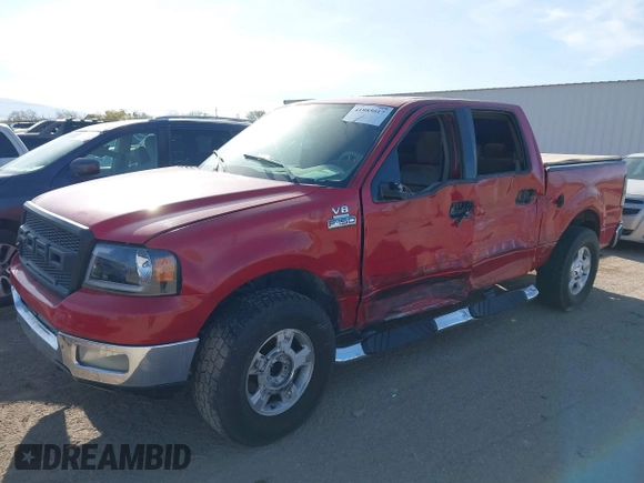 2005 Ford F-150 XLT with VIN 1FTPW12555KD00513, listed as a IAAI auction lot 41885017 with 217,032 mi miles. Bid and sale history available at carsss.com. Image 2.