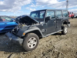2018 Jeep Wrangler JK Unlimited Sport S with VIN 1C4BJWDGXJL828251, listed as a Copart auction lot 43981225 with 0 mi miles and Salvage Title. Bid and sale history available at carsss.com. Image 1.