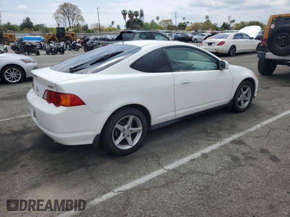 2002 Acura RSX Auto with VIN JH4DC54852C013753, listed as a Copart auction lot 53722285 with 296,540 mi miles and Salvage Title. Bid and sale history available at carsss.com. Image 3.