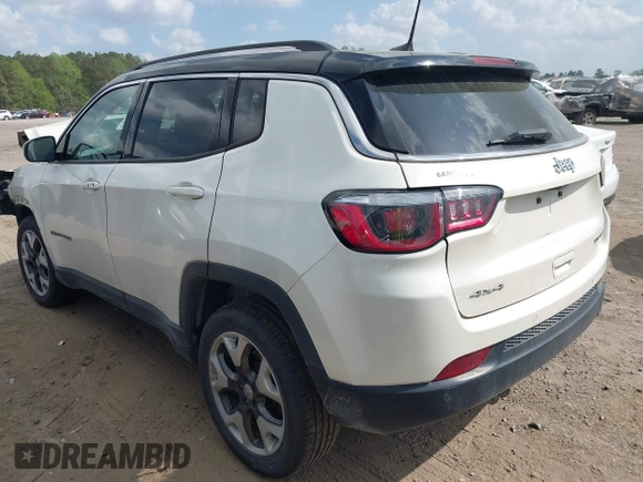 2019 Jeep Compass Limited with VIN 3C4NJDCB3KT594368, listed as a IAAI auction lot 41956414 with 88,198 mi miles and . Bid and sale history available at DreamBid. Image 3.