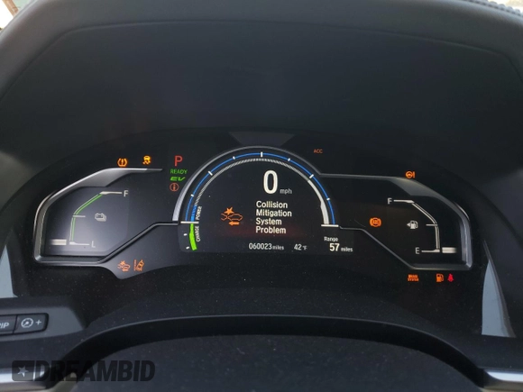 2018 Honda Clarity Plug-In Hybrid with VIN JHMZC5F16JC001728, listed as a Copart auction lot 76190804 with 60,023 mi miles and Salvage Title. Bid and sale history available at carsss.com. Image 9.