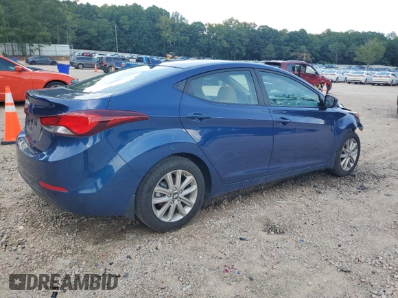 2016 Hyundai Elantra SE with VIN 5NPDH4AE0GH753374, listed as a Copart auction lot 61008175 with 128,187 mi miles and Salvage title. Bid and sale history available at DreamBid. Image 3.