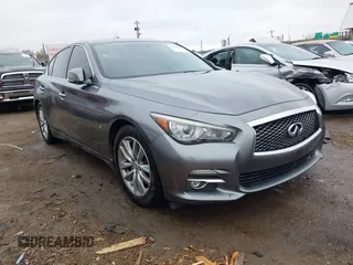 2014 Infiniti Q50 Premium with VIN JN1BV7AP4EM676498, listed as a IAAI auction lot 41900566 with 111,897 mi miles. Bid and sale history available at carsss.com. Image 1.