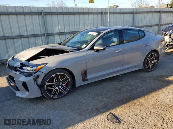 2023 Kia Stinger GT2 with VIN KNAE55LC9P6131538, listed as a Copart auction lot 45376575 with 13,866 mi miles and Salvage Title. Bid and sale history available at DreamBid. Image 1.