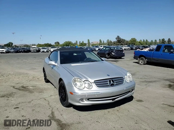2005 Mercedes-Benz CLK 320 with VIN WDBTK65J55F140026, listed as a Copart auction lot 61972045 with 152,200 mi miles and Salvage title. Bid and sale history available at DreamBid. Image 13.