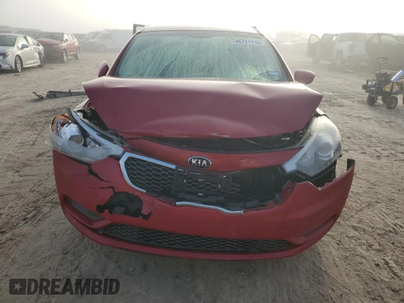 2016 Kia Forte LX with VIN KNAFK4A62G5466604, listed as a Copart auction lot 46721115 with 63,062 mi miles and Salvage Title. Bid and sale history available at carsss.com. Image 5.