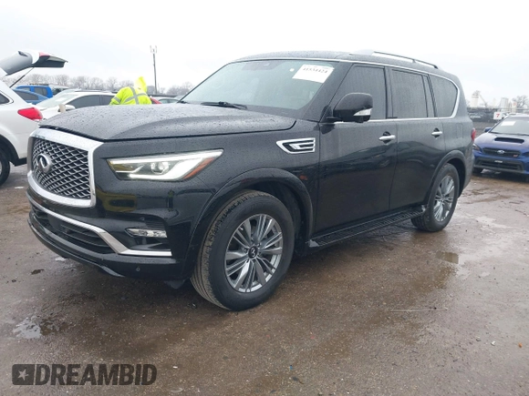 2021 Infiniti QX80 PREMIUM SELECT with VIN JN8AZ2AF3M9719743, listed as a IAAI auction lot 41534424 with 103,665 mi miles. Bid and sale history available at carsss.com. Image 17.