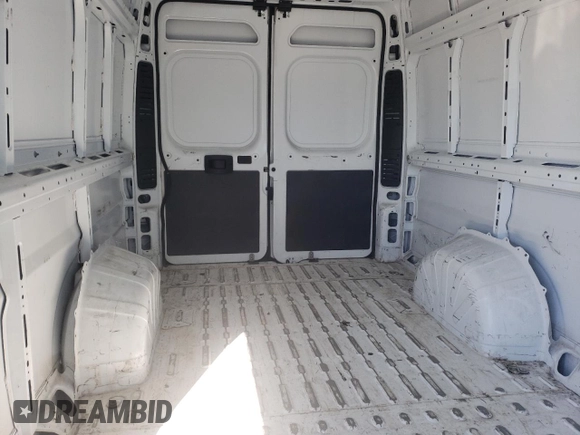 2023 Ram ProMaster Cargo with VIN 3C6MRVJG0PE501012, listed as a Copart auction lot 46146265 with 18,666 mi miles and Salvage Title. Bid and sale history available at DreamBid. Image 10.