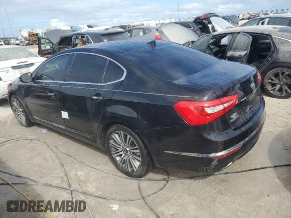 2015 Kia Cadenza Premium with VIN KNALN4D71F5181499, listed as a Copart auction lot 76159924 with 59,659 mi miles and Salvage Title. Bid and sale history available at carsss.com. Image 2.