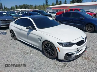 2018 BMW M4 with VIN WBS4Y9C58JAG66651, listed as a IAAI auction lot 42805096 with 58,817 mi miles and . Bid and sale history available at DreamBid. Image 1.