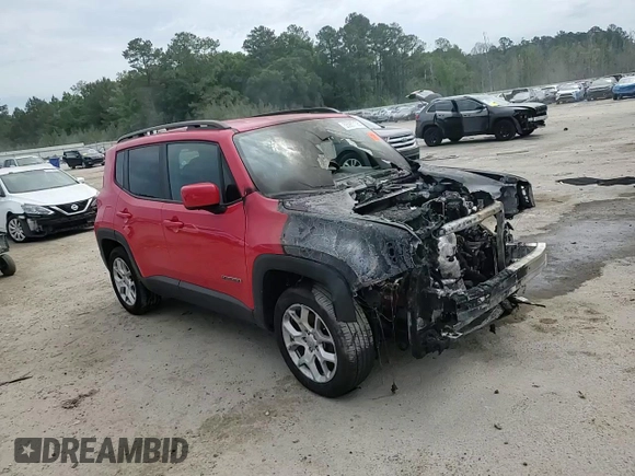 2018 Jeep Renegade Latitude with VIN ZACCJABB0JPH97800, listed as a Copart auction lot 55987105 with Not provided miles and Salvage title. Bid and sale history available at DreamBid. Image 14.