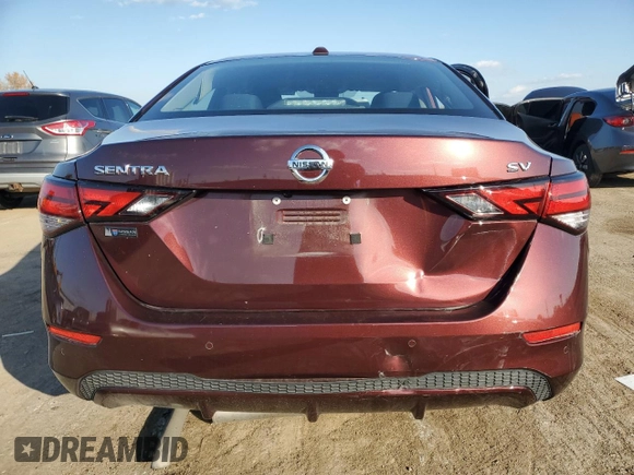 2020 Nissan Sentra SV with VIN 3N1AB8CV6LY311062, listed as a Copart auction lot 77879454 with 22,283 mi miles and Salvage Title. Bid and sale history available at DreamBid. Image 6.