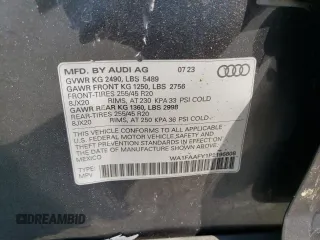 2023 Audi Q5 S line Prestige with VIN WA1FAAFY1P2196808, listed as a Copart auction lot 75560314 with 17,286 mi miles and Salvage Title. Bid and sale history available at carsss.com. Image 15.
