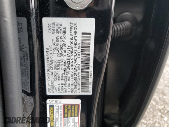 2022 Acura RDX w/A-Spec Package with VIN 5J8TC2H62NL008830, listed as a Copart auction lot 63304184 with 16,267 mi miles and Salvage Title. Bid and sale history available at carsss.com. Image 16.