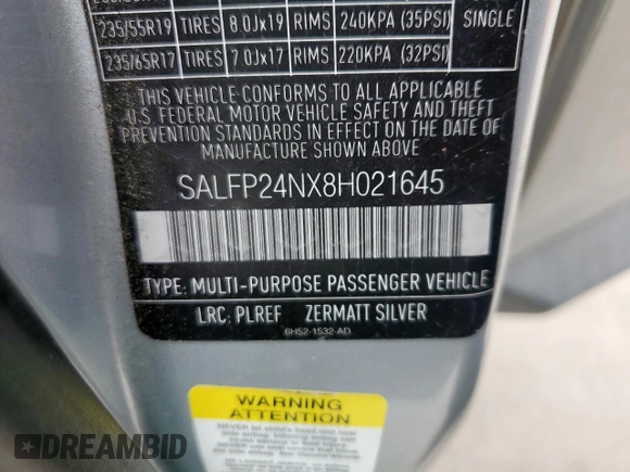 2008 Land Rover LR2 SE с VIN SALFP24NX8H021645, выставлен на аукционе Copart как лот 51459695 с пробегом 137 661 миль миль и Чистый • Clean title. История ставок и продаж доступна на DreamBid. Изображение 13.