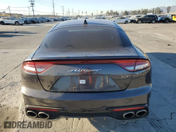 2022 Kia Stinger GT1 with VIN KNAE45LCXN6106633, listed as a Copart auction lot 82235434 with 72,786 mi miles and Salvage Title. Bid and sale history available at DreamBid. Image 6.