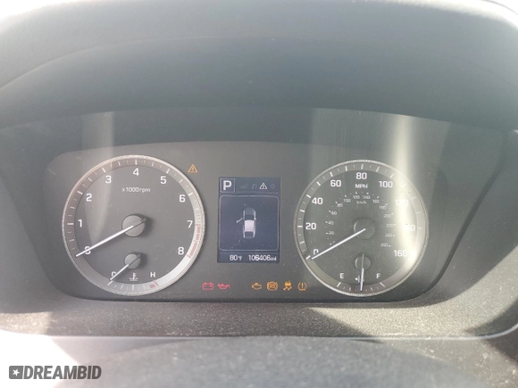 2016 Hyundai Sonata 2.4L Sport with VIN 5NPE34AF2GH434182, listed as a Copart auction lot 44385005 with 106,406 mi miles and Clean Title. Bid and sale history available at carsss.com. Image 9.