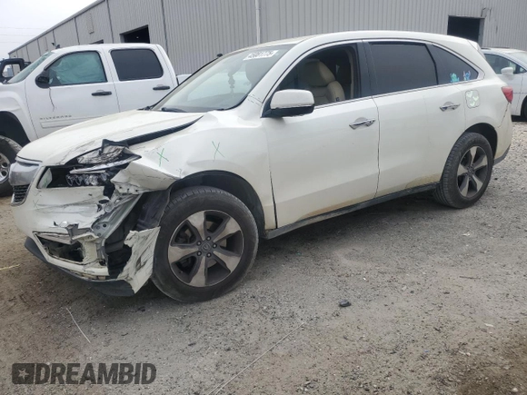 2016 Acura MDX with VIN 5FRYD3H23GB011065, listed as a Copart auction lot 45081775 with 161,071 mi miles and Salvage Title. Bid and sale history available at carsss.com. Image 1.
