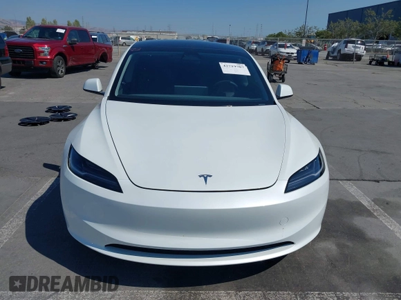 2025 Tesla Model 3 Long Range with VIN 5YJ3E1EB3SF914858, listed as a IAAI auction lot 42719707 with 5,849 mi miles and . Bid and sale history available at DreamBid. Image 13.