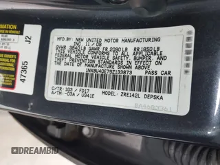 2009 Toyota Corolla with VIN 1NXBU40E79Z133873, listed as a IAAI auction lot 42132035 with 232,578 mi miles. Bid and sale history available at carsss.com. Image 9.