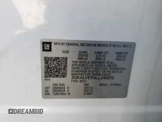 2020 GMC Terrain SLT с VIN 3GKALVEX5LL245970, выставлен на аукционе Copart как лот 56297725 с пробегом 59 452 миль миль и Списание • Salvage title. История ставок и продаж доступна на DreamBid. Изображение 12.