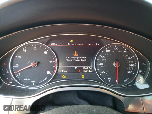 2017 Audi A6 Premium Plus with VIN WAUD8AFC6HN134539, listed as a Copart auction lot 43534113 with 122,214 mi miles. Bid and sale history available at carsss.com. Image 9.