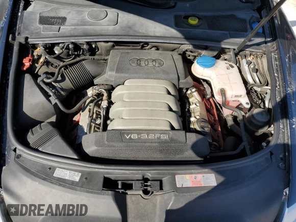 2007 Audi A6 3.2L with VIN WAUDH74F07N135135, listed as a Copart auction lot 76583304 with 0 mi miles and Salvage Title. Bid and sale history available at carsss.com. Image 11.