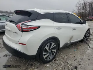 2015 Nissan Murano Platinum with VIN 5N1AZ2MH2FN274815, listed as a Copart auction lot 43622595 with 189,102 mi miles and Salvage Title. Bid and sale history available at carsss.com. Image 3.