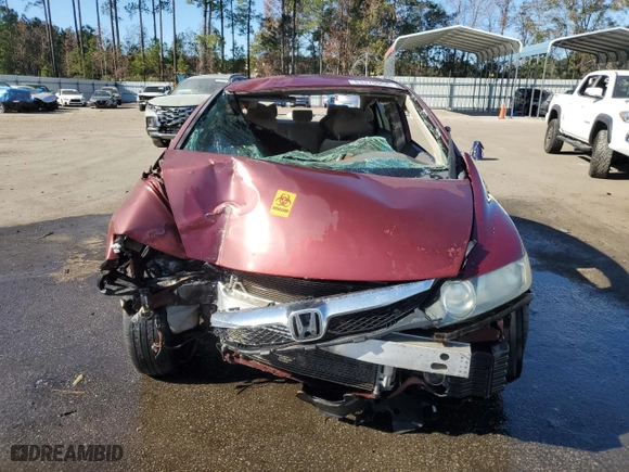 2009 Honda Civic Sdn LX with VIN 2HGFA16579H501820, listed as a Copart auction lot 83370054 with 0 mi miles and Non Repairable. Bid and sale history available at carsss.com. Image 5.
