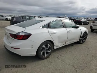 2021 Honda Insight EX with VIN 19XZE4F50ME002816, listed as a Copart auction lot 52119635 with 26,955 mi miles and Salvage Title. Bid and sale history available at carsss.com. Image 3.